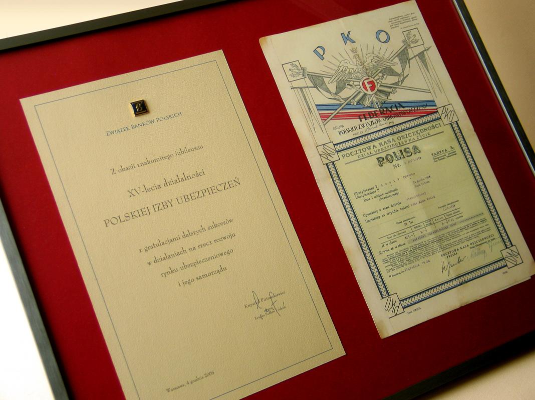 Karneol 01.04.06 • Dyplom jubileuszowy ze znaczkiem z logo oraz wykonanie reprintu dokumentu