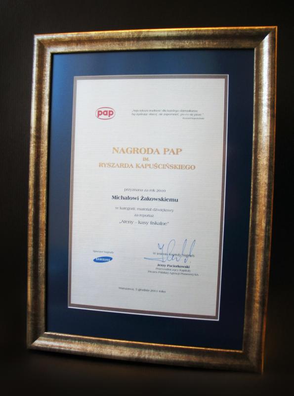 Karneol Nr 01.13 • Nagroda w konkursie. Ręczne złocenie tytułu. Oprawa w stylową ramę.