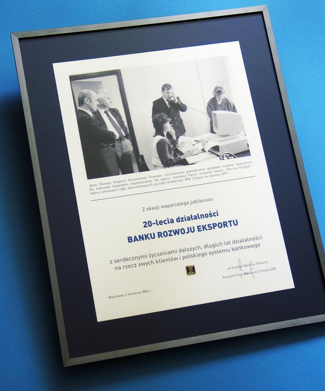 Karneol Nr 01.14 • Dyplom z reprintem starego zdjęcia. Wykonany na kartonie ozdobnym. Rama metalowa.