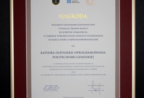 Karneol 01.02.01 • Dyplom - Nagroda Kongresu, wykonana na kartonie ozdobnym i ręcznie złocona