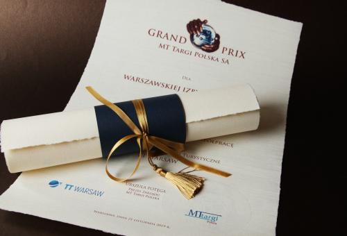 Karneol Nr 02.10 • Opaska z kartonu z personalizacją do dyplomu zwiniętego w rulon.