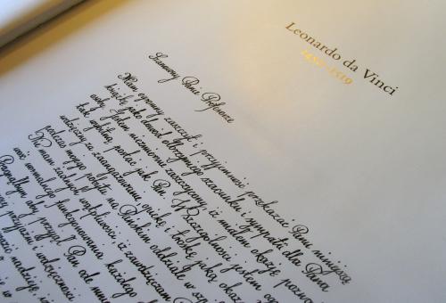 Karneol K-04.P-03.03 • Styl pisma – copperplate. Wpis do albumu.