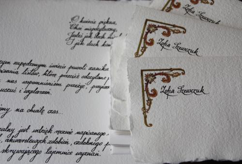 Karneol K-04.P-05.02 • Styl pisma – copperplate. Upominek – papeteria ozdobna.
