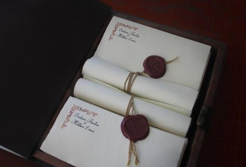 Karneol K-04.P-05.07 • Styl pisma – copperplate. Upominek – komplet osobistej papeterii.