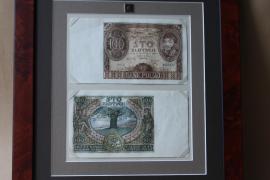 Karneol K-08.P-01.04 • Oprawa dawnych banknotów. Personalizowany prezent dla Firmy.