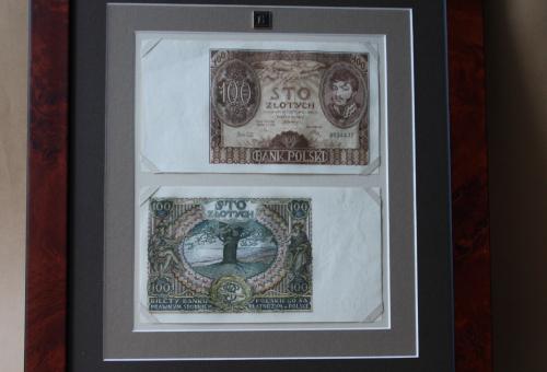 Karneol K-08.P-01.04 • Oprawa dawnych banknotów. Personalizowany prezent dla Firmy.
