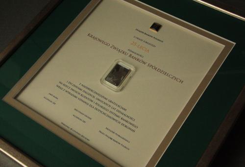 Karneol K-09.P-02.14 • Życzenia z okazji Jubileuszu działalności Związku Banków.